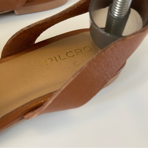 Pilcro Anthropologie Woven Leather Huarache Sandals - Tan & Ivory - Size 7M - Picture 9 of 10